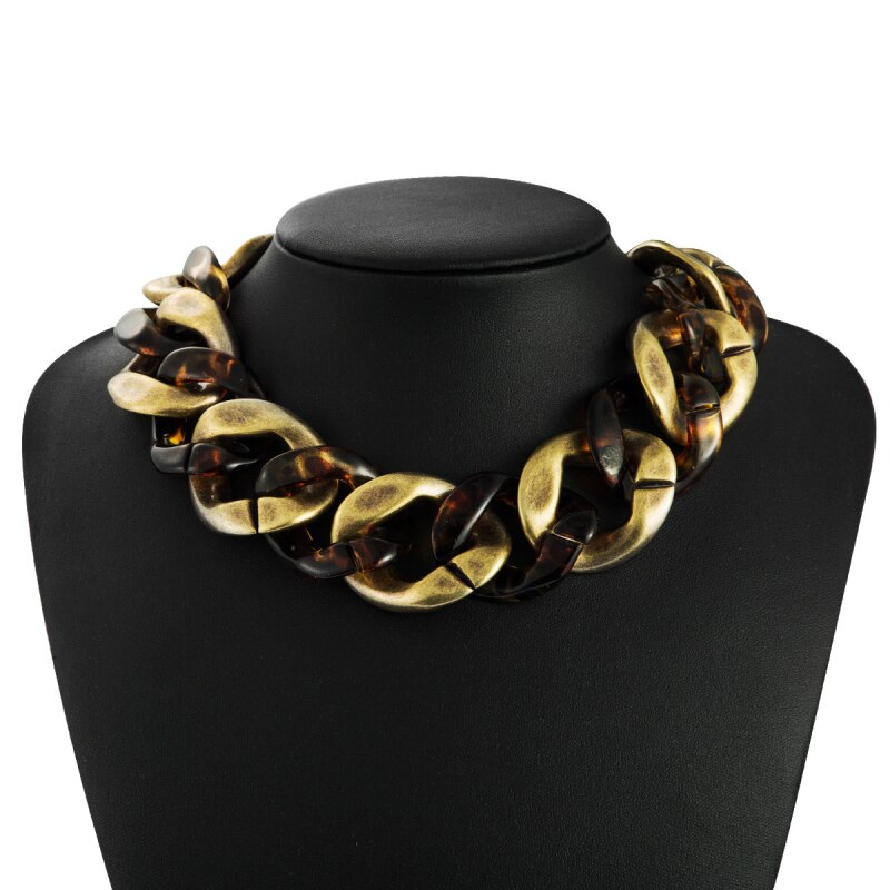 Lady Accessoires Jewelry on The Neck Choker Hyperbole Acetic Acid Plate Pendant Women's Neck Chain Neckalce for Women