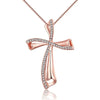 Fashion Letter Infinity Cross Heart Necklaces Pendant For Women Wedding Jewelry Rose Gold Trendy Chain Charm Necklace