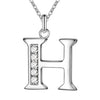Fashion Letter Necklaces Pendants Silver Plated Stainless Steel Choker Initial Bling Crystal Necklace Women Girl Jewelry Collier