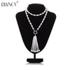 Fashion Long Multilayer Pearl Necklace Pearl Tassel Mix Colour Pearl Necklace Jewelry For Women wedding