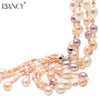 Fashion Long Multilayer Pearl Necklace Pearl Tassel Mix Colour Pearl Necklace Jewelry For Women wedding