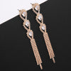 Fashion Long Tassel Zircon Earrings Shining Charming Glory Independent Style Crystal Earrings Gift For Ladies 2020 Long Earrings