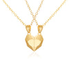 Love Heart Necklace Couple Jewelry Matching Friendship Long Chain Necklace