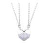 Love Heart Necklace Couple Jewelry Matching Friendship Long Chain Necklace