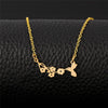 Lovely Bird And Flower Charm Necklace Costume Jewelry for Women Gold Color Lovely Bird Bites Branch Necklace For Women