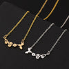 Lovely Bird And Flower Charm Necklace Costume Jewelry for Women Gold Color Lovely Bird Bites Branch Necklace For Women