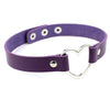 Lovely Heart Decoration Collar Necklace Vacation Jewelry Black Red Orange White PU Leather Chokers Necklace