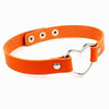 Lovely Heart Decoration Collar Necklace Vacation Jewelry Black Red Orange White PU Leather Chokers Necklace