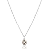 Lucky Eye Smiley Face Pendant Necklace Link Chain Charm Necklace Wish Card Happy Gifts for Women Men Jewelry