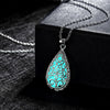 Luminous Glowing Stone Locket Necklace Jewelry Hollow Water Drop Necklace