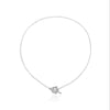 Black Crystal Glass Bead Chain Choker Necklace for Women Flower Lariat Lock Collar Necklace Jewelry Party Charm
