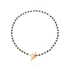 Black Crystal Glass Bead Chain Choker Necklace for Women Flower Lariat Lock Collares Necklace Jewelry Party Charm
