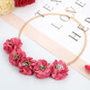 Maxi Necklaces Gold Box Chain Women Necklace Statement Necklaces & Pendants Flower Necklace For Women Summer Jewelry