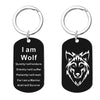 Men Women's Stainless Steel Wolf Head Dog Tag Pendant Necklace Gift