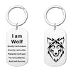 Men Women's Stainless Steel Wolf Head Dog Tag Pendant Necklace Gift