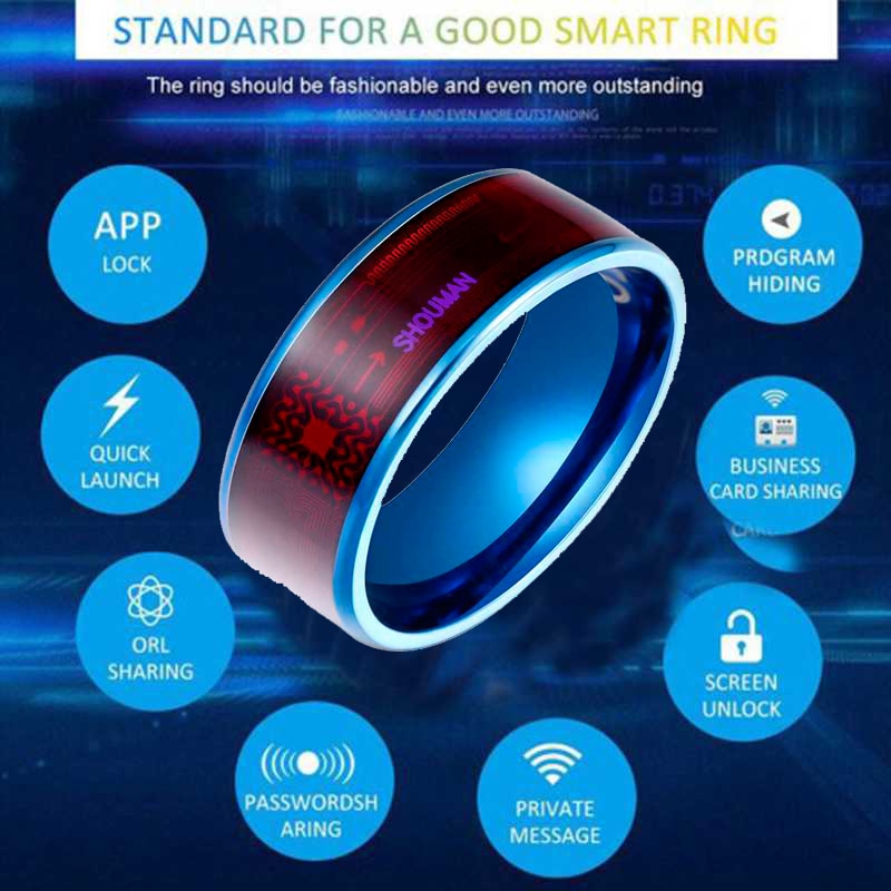 Men's Ring Magic Wear NFC Smart Ring Finger Digital Ring for Android phones with functional couple stainless steel ring
