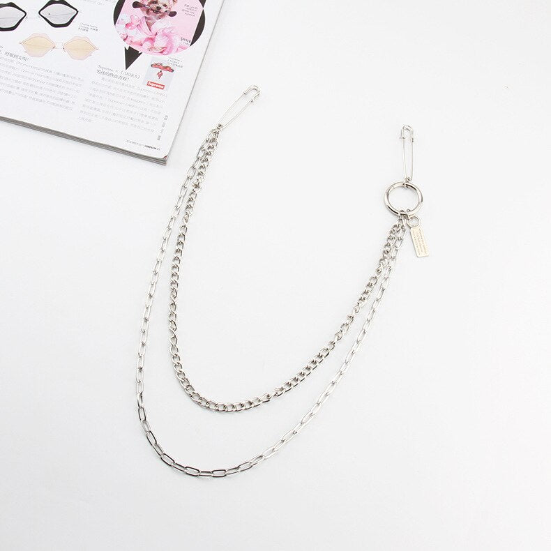 Metal chain punk Hip hop bag chain Decoration single shoulder slant across bag Pendant DIY Accessories