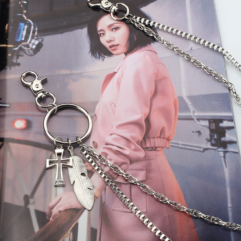 Metal chain punk Hip hop bag chain Decoration single shoulder slant across bag Pendant DIY Accessories