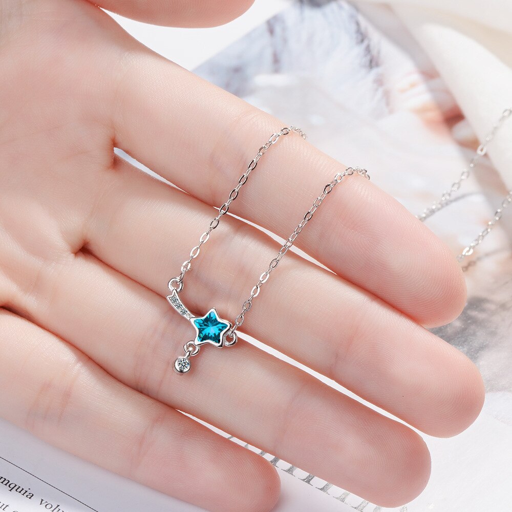 Meteor Star Pendants And Necklaces For Women Trend 925 Stamp Silver Color Wedding Party Jewelry  GaaBou