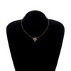 Minimalist Black Crystal Beaded Necklace Simple Hip-hop Flower OT Buckle Clavicle Chain Female Suitable For Party Dance