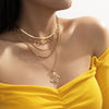 Multi-layered Snake Bone Bead Chain Necklace Women Bow Pendant Necklace Choker Vintage Necklace Party Jewelry Gift XR-11