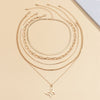 Multi-layered Snake Bone Bead Chain Necklace Women Bow Pendant Necklace Choker Vintage Necklace Party Jewelry Gift XR-11