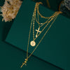 Multilayer Necklaces Pendants Vintage Moon Choker Cross Necklace For Women Female Party Punk Statement  Jewelry Bohemia