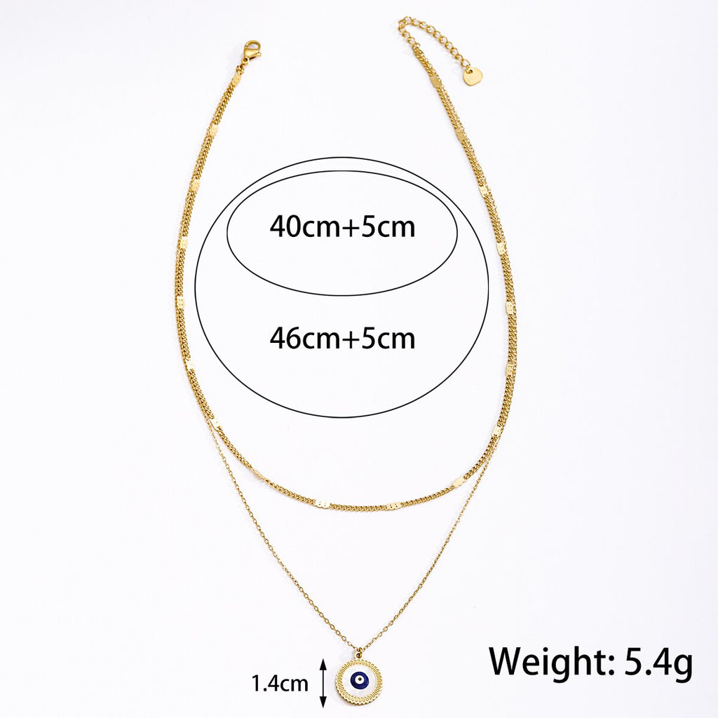 Multilayer Turkish Evil Eyes Necklaces For Women Bohemian Devil Pendant Necklaces Choker Vintage Beads Party Jewelry New