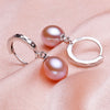 Fashion Natural Pearl 925 Sterling Silver Hoop Earrings Pearl Jewelry For Women Wedding Gift