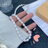 Natural Freshwater Pearl Necklace Women's French Style Elegant Temperament Clavicle Chain Beaded Choker Vintage Jewelry