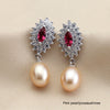 Fashion Natural Pearl Stud Earring 925 Sterling Silver Jewelry high quality pearl jewelry for mother birthd gift