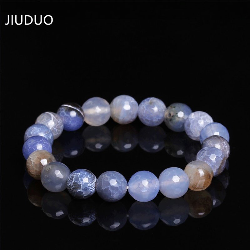 Fashion Natural Ice cracked purple stone Bracelet Single Layer Hand Beaded String For Girl\Women Jewelry