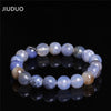 Fashion Natural Ice cracked purple stone Bracelet Single Layer Hand Beaded String For Girl\Women Jewelry