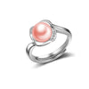 Fashion Natural Pearl Flower Ring for Women 100% 925 Sterling Silver Hand Fashion Accessories