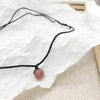 Natural Strawberry Crystal Necklace Women Korean Simple  Rope Chain Kawaii Choker Vintage Jewelry