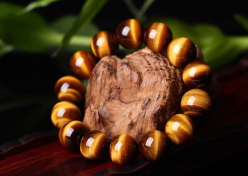 Fashion Natural Tiger Eyes 16mm Elastic Circular Bead Bracelets Jewelry Gift Wholesale