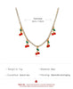 Necklace 2021 Trend Hip Hop Chain Cherry Pendant Necklace Small Fresh Single Row Micro-Studded Ladies Choker Jewelry