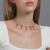 Necklace 2021 Trend Hip Hop Chain Cherry Pendant Necklace Small Fresh Single Row Micro-Studded Ladies Choker Jewelry