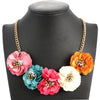 Necklace Collar Flower Necklaces & Pendants trendy choker chunky Gold chain statement Big Flower necklace summer jewelry