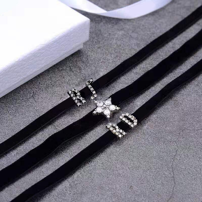 Necklace Vintage Chocker Quality  Brand Popular Letter Necklace Black Star Chocker
