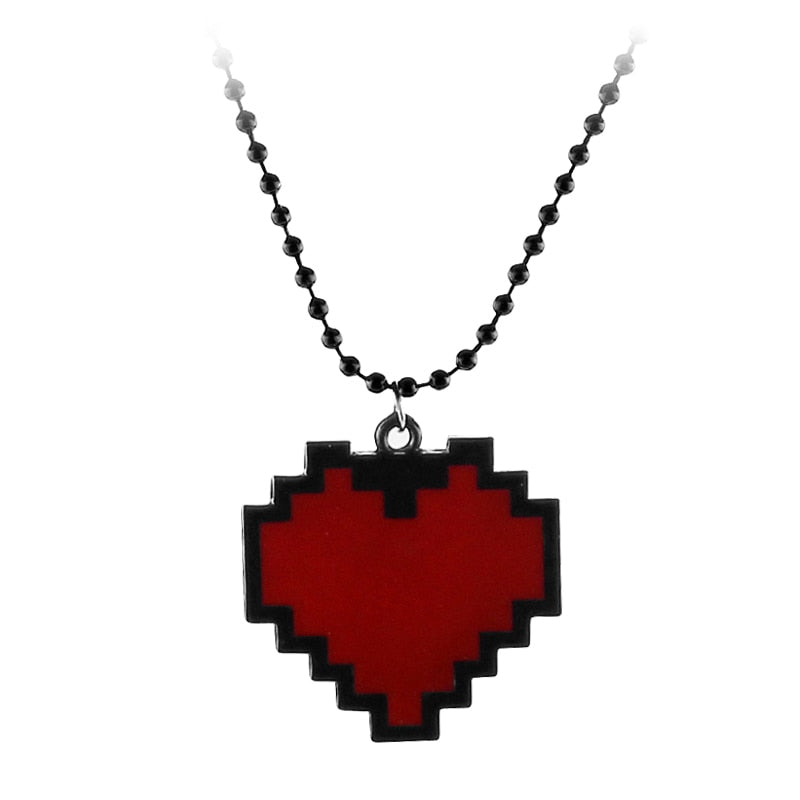 Necklaces Game Undertale Papyrus Sans Frisk Bravery LOVE Heart Necklace Pendant Link Chain Women Jewelry Accessories