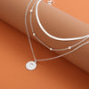 Necklaces Pendants for Women Gold Charm Long Necklace Multilayer Hearts Circular Tassel Choker Necklace Jewlery Gift