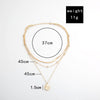 Necklaces Pendants for Women Gold Charm Long Necklace Multilayer Hearts Circular Tassel Choker Necklace Jewlery Gift