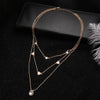 Necklaces Pendants for Women Gold Charm Long Necklace Multilayer Hearts Circular Tassel Choker Necklace Jewlery Gift