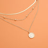 Necklaces Pendants for Women Gold Charm Long Necklace Multilayer Hearts Circular Tassel Choker Necklace Jewlery Gift