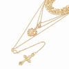 Necklaces Pendants for Women Gold Long Necklace Multilayer Exaggerated Hearts Cross Sequent Multielement Choker Necklace