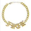 Neo-Gothic Gold Color Letter Necklace For Women Collar Collier Femme Choker Necklace Acrylic Hip hop Jewelry N18014