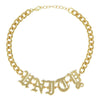 Neo-Gothic Gold Color Letter Necklace For Women Collar Collier Femme Choker Necklace Acrylic Hip hop Jewelry N18014