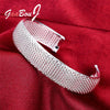 Network Cuff Bangles For Women Aesthetic Bracelets Silver Plated Ladies Trendy Woman Jewelry 2022 Accessories Christmas