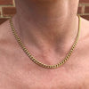 5mm Cuban Chain Necklace Men Gold Color Stainless Steel Choker Men Necklace Jewelry Gift